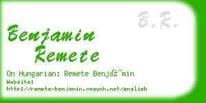 benjamin remete business card